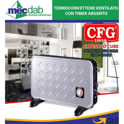 Termoconvettore ventilato con timer EXTENDED CUBE CFG