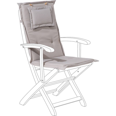 Cuscino per sedia da giardino MAUI grigio beige