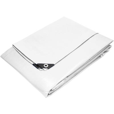 Telone occhiellato impermeabile antistrappo polietilene 2x3m 180g/m² bianco