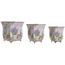 Vaso Metallo Lilla (3 pcs) - Dkd Home Decor en oferta