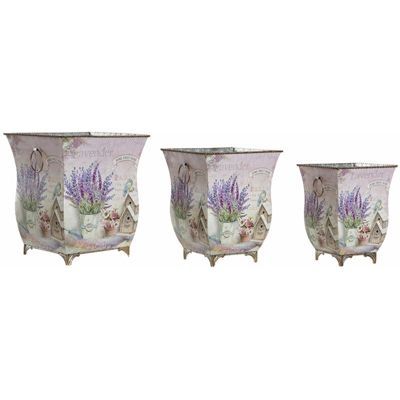 Vaso Metallo Lilla (3 pcs) - Dkd Home Decor