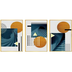 Quadro DKD Home Decor Abstract (3 pcs) (60 x 3 x 80 cm) características