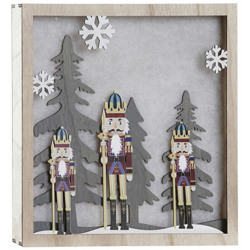 Decorazione da Parete DKD Home Decor Schiaccianoci Legno MDF (2 pcs) (30 x 4.5 x 30 cm) en oferta