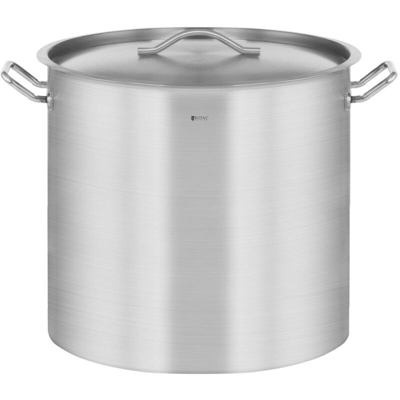 Royal Catering Pentola Per Induzione Pentola Acciaio Inox RCST-71LI-E (71 L, Fondo 5 mm)