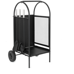 Servitore Caminetto Camino 4pz con Portalegna Top STI en oferta