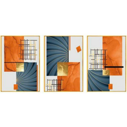 Quadro DKD Home Decor Abstract (3 pcs) (60 x 3 x 80 cm) características
