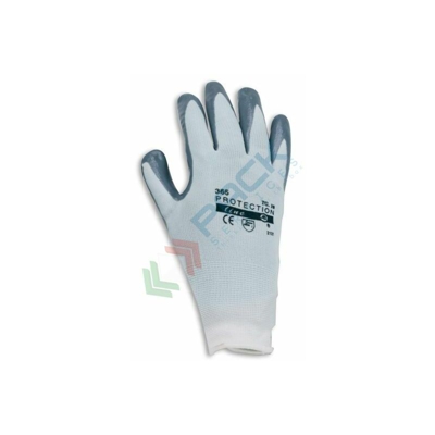 Guanti da lavoro in nitrile con maglia in nylon elasticizzata, certificati CE, EN 388, taglia 11 (Taglia 11)