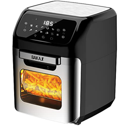 Bakaji Forno Friggitrice ad Aria Calda Frigge Cuoce Griglia Essicca Senza Olio Airfryer Capacità 12Lt Display LED Touch 12 Programmi Timer Regolazione precio