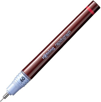 Rotring Rapidograph S0203780, Penna Tecnica, 0,6 mm, Nero