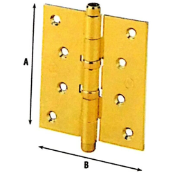 Cerniera pesante con cuscinetti a sfere Aldeghi 130 | 101 mm - Acciaio Ottonato - 127 mm en oferta
