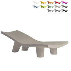 Lettino Prendisole Sdraio Design Moderno In Polietilene Giardino Piscina Slide Low Lita Lounge | Grigio chiaro características