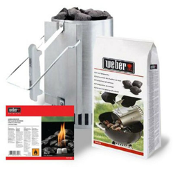 Kit Ciminiera accensione 1013 Weber+2 kg bricchetti+6 cubetti accendi fuoco precio
