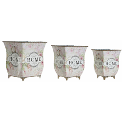 Vaso DKD Home Decor Rosa Metallo (3 pcs) precio