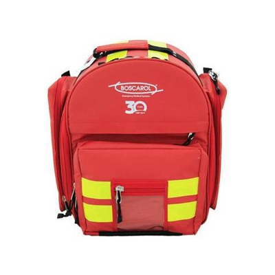 Zaino Di Soccorso - Tesuuto Antistrappo Impermeabile - Pvc - Colore Rosso - Dimensione 34,5x19,5x46,5ccm