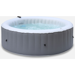 Spa MSPA gonfiabile rotonda â€“ Kili 6 grigio - Spa 6 persone rotondo 205 cm, PVC, pompa, riscaldamento, gonfiatore, filtro, coperta, con pannello di precio