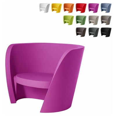 Sedia Design Moderno Poltrona A Pozzo Per Casa Bar Locali Slide Rap Chair | Colore: Fucsia