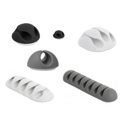 18300 organizer per cavi Scrivania/Parete Supporto per cavo Nero, Grigio, Bianco 6 pezzo(i) características