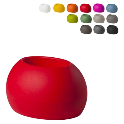 Vaso Per Piante Ovale Design Moderno Slide Blos Pot | Colore: Rosso