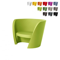 Sedia Design Moderno Poltrona A Pozzo Per Casa Bar Locali Slide Rap Chair | Colore: Verde 2 en oferta