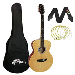 TIGER Set Chitarra Acustica, Full Size, Standard, Beige (Natural) características