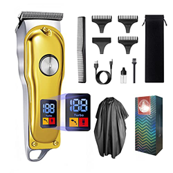Tagliacapelli Uomo Professionale, Tagliacapelli senza fili Elettrico con Display LCD, Impermeabile Tagliacapelli 0 mm USB Ricaricabile con Pettini Gui características