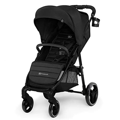 Kinderkraft Passeggino Leggero GRANDE CITY, Pieghevole, Sedile Spazioso, Posizione Sdraiata, Accessori, Nero