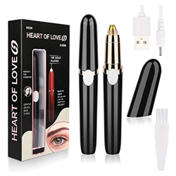 EKUPUZ Sopracciglio Rimozione Dei Capelli Del Sopracciglio Trimmer Ricaricabile USB Elettrico Sopracciglio Rasoio per Sopracciglia Viso Labbra Naso Ri precio