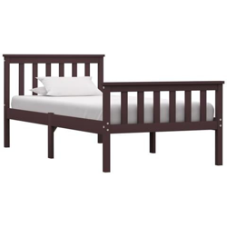 Giroletto Marrone Scuro In Legno Massello Di Pino 90x200 Cm características