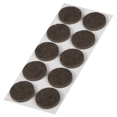 Feltro Marrone 10 Unità Diametro 22 Mm
