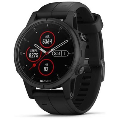 Sportwatch fenix 5S Plus Impermeabile 10ATM Display 1.2'' 16 GB Wi-Fi / Bluetooth per Fitness con Contapassi e Cardiofrequenzimetro Nero - Europa