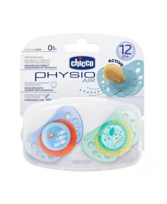 Chicco Physio Air Succhietto Colore Blu 12M+ 2 Pezzi