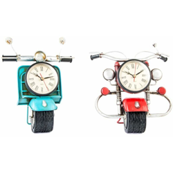 Orologio da Tavolo DKD Home Decor Azzurro Rosso Metallo (2 pcs) (21 x 10 x 23 cm) precio