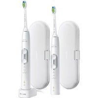 Sonicare HX6877/34 spazzolino elettrico Adulto Spazzolino elettrico sonico Argento, Bianco, Spazzolino da denti elettrico precio