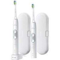 Sonicare HX6877/34 spazzolino elettrico Adulto Spazzolino elettrico sonico Argento, Bianco, Spazzolino da denti elettrico