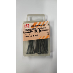 ORECA - 15 VITI PER LEGNO TRUCIOLATO TESTA PIANA SVASATA IMPRONTA A CROCE PZ 4X60mm IN ACCIAIO BRUNITO en oferta