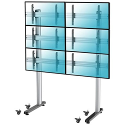 031-2600k2 Carrello Videowall Per 6 Schermi Monitor Tv Lcd Led 45''''-55'''' en oferta
