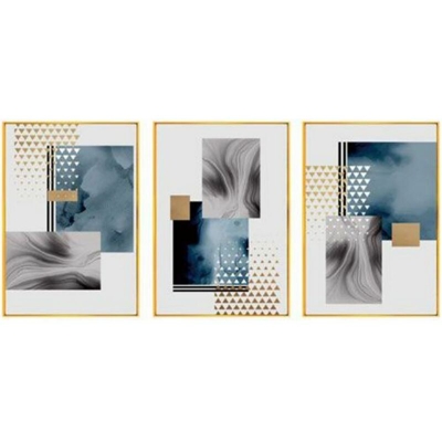 Quadro DKD Home Decor Abstract (3 pcs) (60 x 3 x 80 cm)