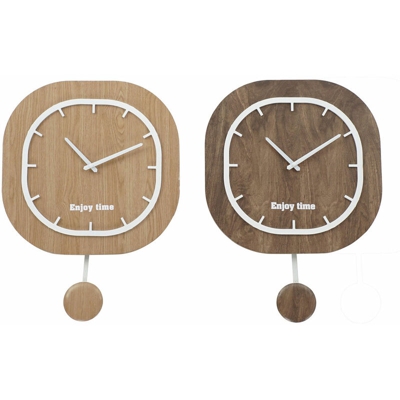 Orologio da Parete Marrone Metallo Legno MDF (2 pcs) (40 x 4.5 x 56 cm) - Dkd Home Decor