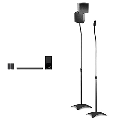 Sony Ht-S20R – Soundbar Tv A 5.1 Canali, Dolby Surround, Con Subwoofer Cablato & Supporti Staffe Aste Piedistallo Da Pavimento Per Casse Acustiche Dif