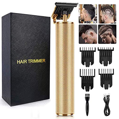 Tagliacapelli Uomo, Professionale Zero Gap Capelli Taglierina Elettrica Tagliacapelli Cordless e Ricaricabile Barbiere Barba Taglierina Trimmer con 4 