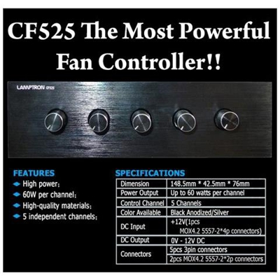 CF525 Fan Controller 5.25 pollici - Nero