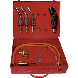 Lomat PIEZO-3 set di saldatura duro / dolce in una custodia in acciaio, propano da 8 pezzi GCE RHÖNA en oferta