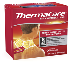 FASCE AUTORISCALDANTI A CALORE TERAPEUTICO THERMACARE COLLO SPALLA POLSO 6 PEZZI en oferta