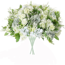 3 pezzi fiore di plastica di crisantemo di peonia artificiale, bouquet di decorazione di nozze di ortensia artificiale di peonia (viola) en oferta