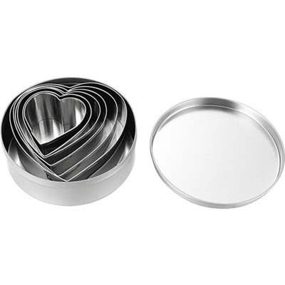 6 pezzi stampo per biscotti in acciaio inox a forma di cuore tagliabiscotti per biscotti fai da te stampo per pasticceria strumento di cottura per