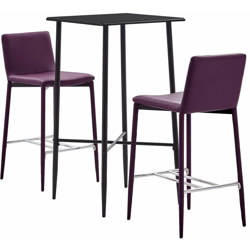 Set da Bar 3 pz in Similpelle Viola precio