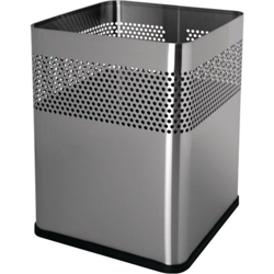 Cestino carta 18l H325xL240xP240mm quadrato VA argento HELIT en oferta
