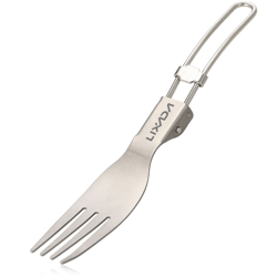 Lixada piegante di titanio Forcella Ultralight esterna Cena portatile della forcella della frutta posate da tavola per Camping Backpacking características