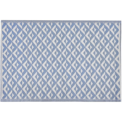 Tappeto da esterno azzurro con motivo geometrico 120 x 180 cm BIHAR