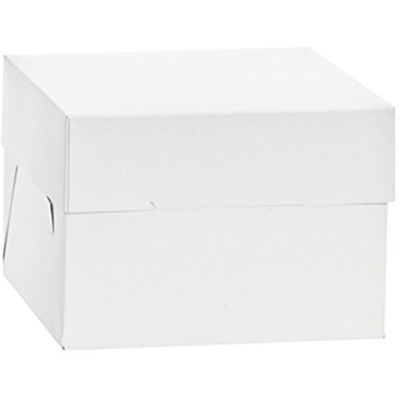 0339490 Box per Dolci, Cartone, Bianco, 40,5x40,5x37,5 cm - Decora
